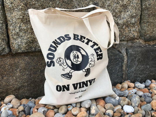 Sounds Better on Vinyl Cotton Tote Bag