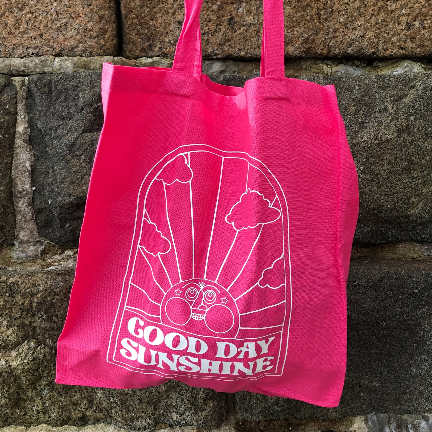 Good Day Sunshine Large Pink Tote Bag