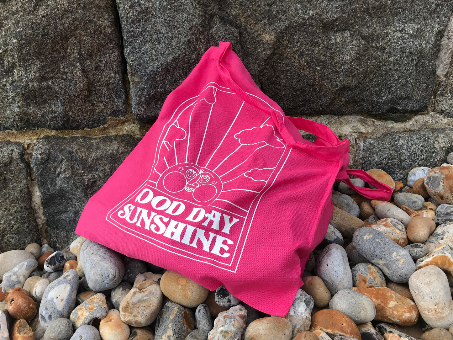 Good Day Sunshine Large Pink Tote Bag