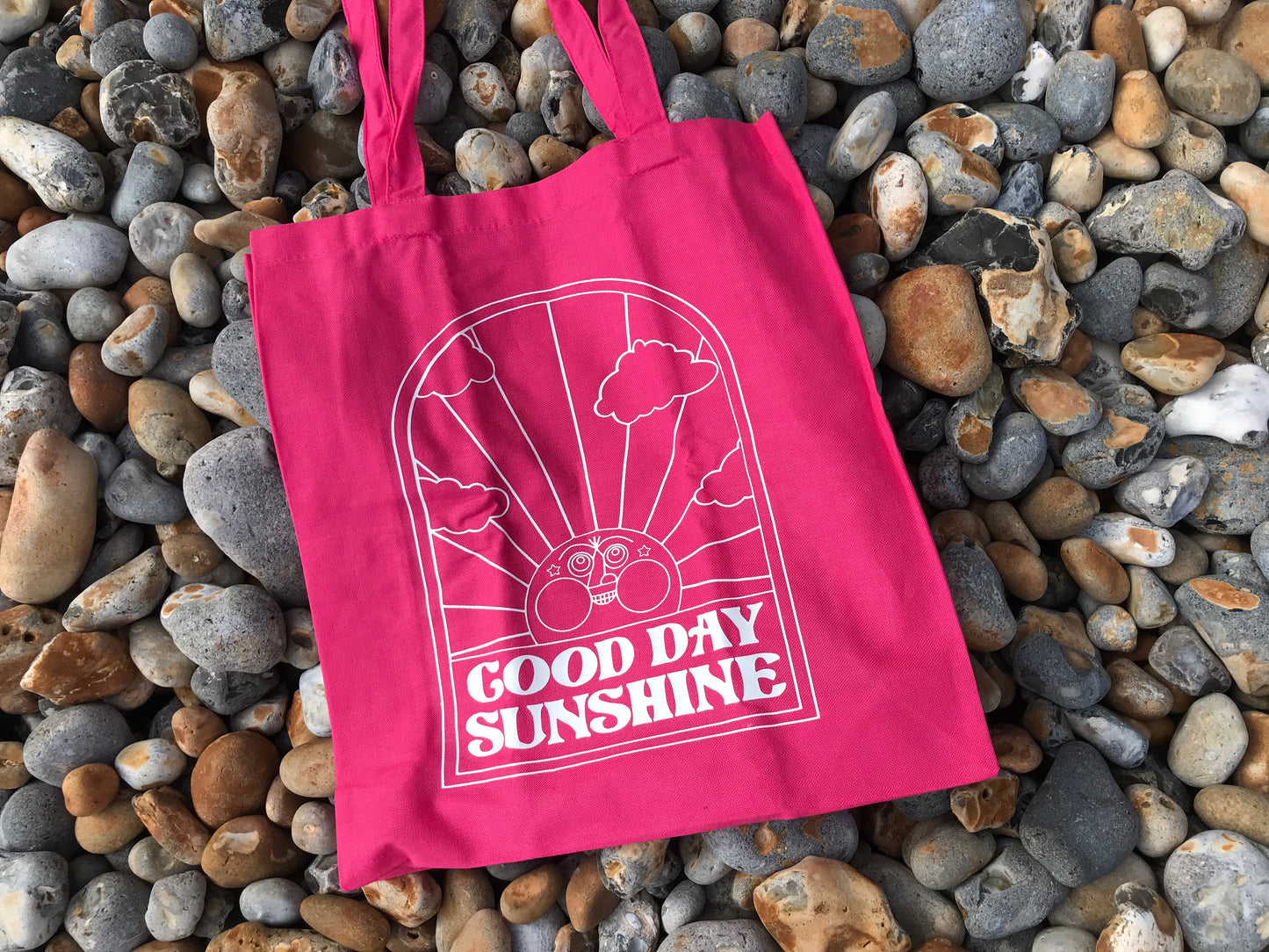 Good Day Sunshine Large Pink Tote Bag