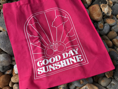 Good Day Sunshine Large Pink Tote Bag