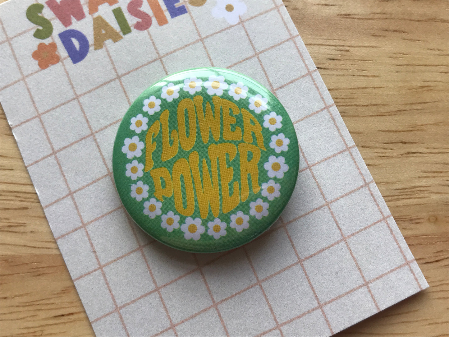 Flower Power 32mm Button Badge