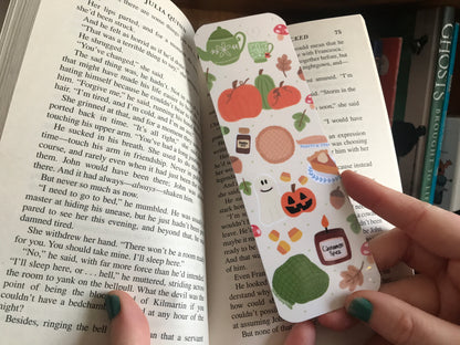 Cosy Autumn Illustration Bookmark